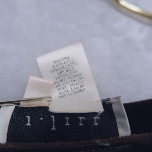 Vintage J JILL Chocolate Brown Long Sleeve Maxi Dress Size M *Tall Velour Velvet - Picture 10 of 10